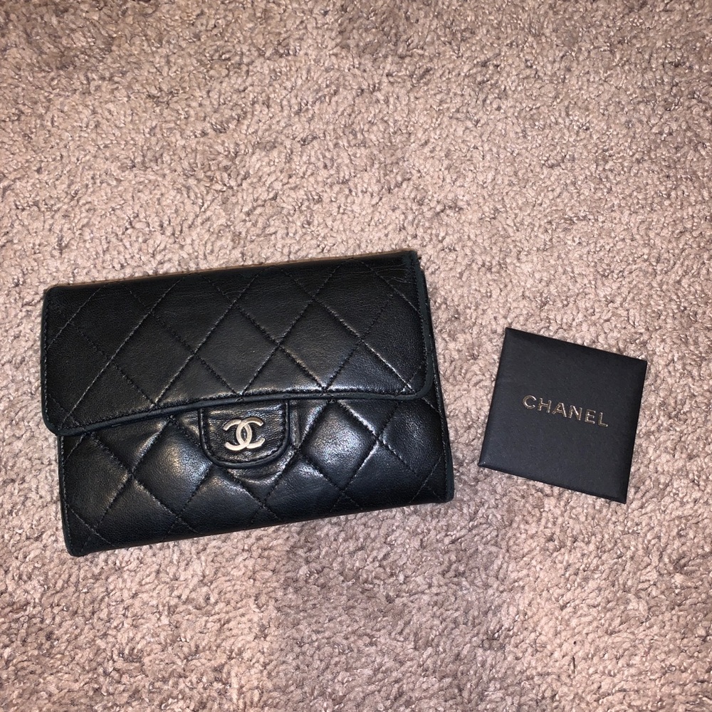 Authentic Black Chanel wallet